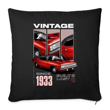 Ich bin nicht alt, ich bin ein Oldtimer, geboren 1933 - Sofakissenbezug 45 x 45 cm - Schwarz - Vorne