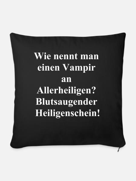 Geschenkidee für Vampire - Sofakissenbezug 45 x 45 cm - Schwarz