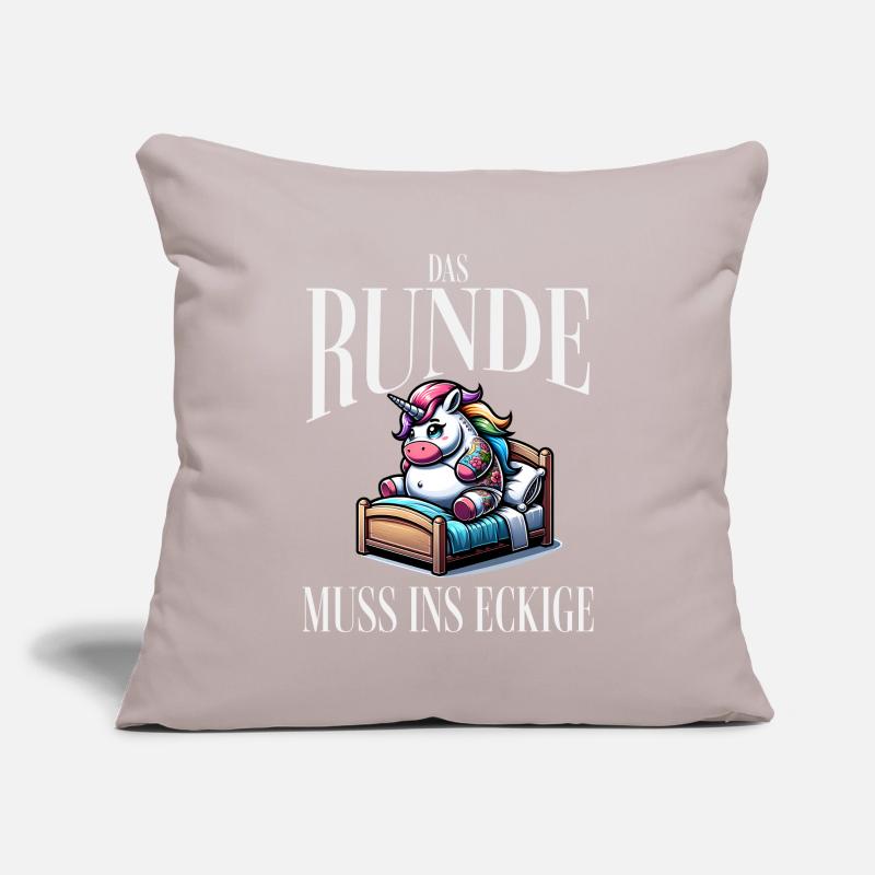 Bin Müde somit muss das runde ins Eckige Schlafen Sofakissenbezug 45 x 45 cm
