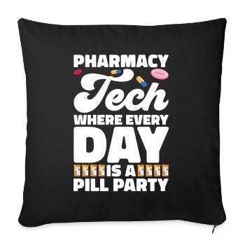 Pharmaceutical Assistant Pharmacy Technician - Sofa pillowcase 17,3'' x 17,3'' (45 x 45 cm) - black - Front