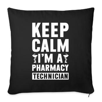 Pharmaceutical Assistant Pharmacy Technician - Sofa pillowcase 17,3'' x 17,3'' (45 x 45 cm) - black - Front