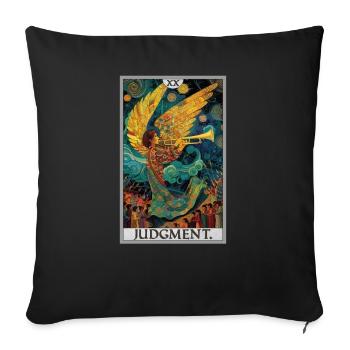 Tarotkarten Tarotkarte 20 Judgment Gericht - Sofakissenbezug 45 x 45 cm - Schwarz - Vorne