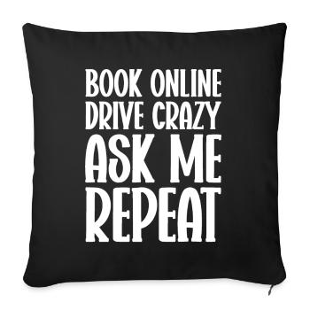 Tourism clerk Travel agency - Sofa pillowcase 17,3'' x 17,3'' (45 x 45 cm) - black - Front