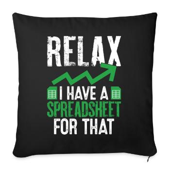 Relax I Have A Spreadsheet for That Funny CPA - Sofa pillowcase 17,3'' x 17,3'' (45 x 45 cm) - black - Front