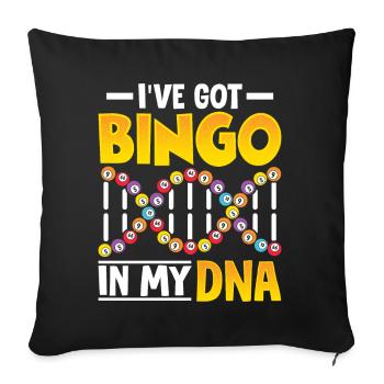 J’ai le bingo dans mon ADN Funny Gamblers DNA Bingo - Housse de coussin décorative 45 x 45 cm - noir - Devant