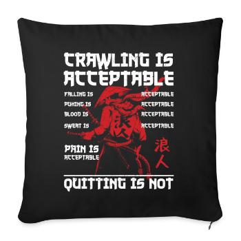 Samouraï - Housse de coussin décorative 45 x 45 cm - noir - Devant