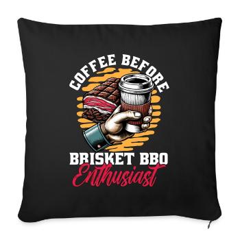 Brisket Barbecue Coffee Grilled Meat Coffee Lover - Sofakissenbezug 45 x 45 cm - Schwarz - Vorne
