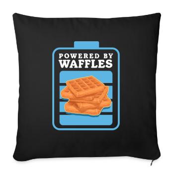 Waffles Waffle Lover Waffle Gift - Sofa pillowcase 17,3'' x 17,3'' (45 x 45 cm) - black - Front