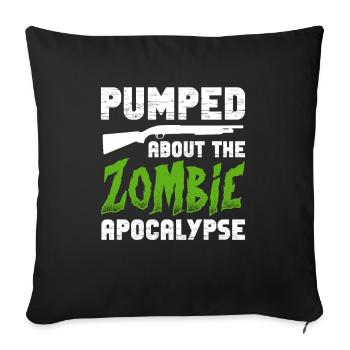 Zombie Zombie Hunter Zombie Apocalypse Gift - Sofa pillowcase 17,3'' x 17,3'' (45 x 45 cm) - black - Front