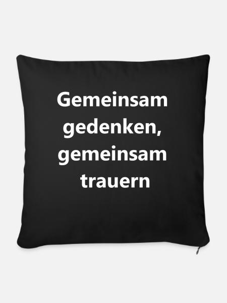 Allerseelen-Erinnerung - Sofakissenbezug 45 x 45 cm - Schwarz