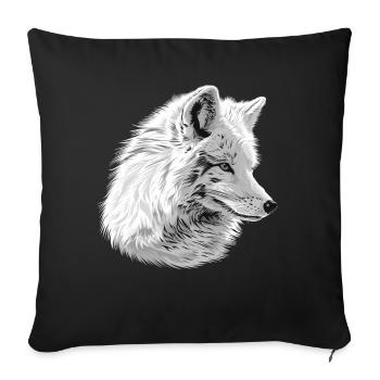 Arctic Fox Polarfüchse Polarfuchs - Sofa pillowcase 17,3'' x 17,3'' (45 x 45 cm) - black - Front