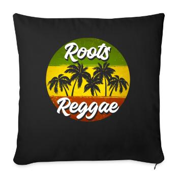 Rastafari Music Vibes Only Rasta Jamaica Reggae - Sofa pillowcase 17,3'' x 17,3'' (45 x 45 cm) - black - Front