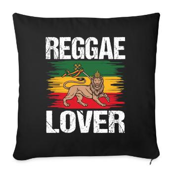 Rastafari Music Vibes Only Rasta Jamaica Reggae - Sofa pillowcase 17,3'' x 17,3'' (45 x 45 cm) - black - Front
