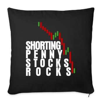 Trader Capitalism Stocks Stock exchange - Sofa pillowcase 17,3'' x 17,3'' (45 x 45 cm) - black - Front