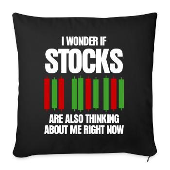 Capitalism Stocks Stock exchange Trader - Sofa pillowcase 17,3'' x 17,3'' (45 x 45 cm) - black - Front