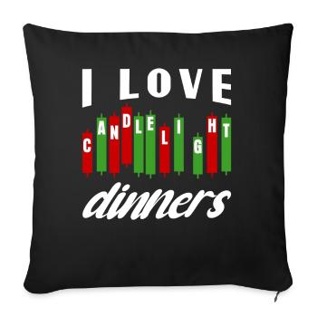 Stock exchange Capitalism Trader Stocks - Sofa pillowcase 17,3'' x 17,3'' (45 x 45 cm) - black - Front