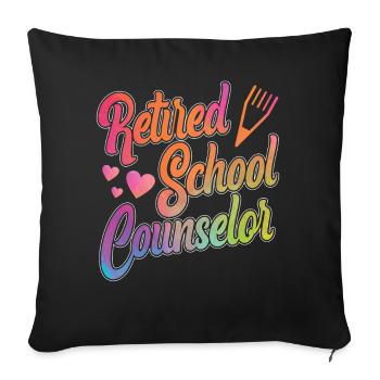 School Counselor Retired - Sofakissenbezug 45 x 45 cm - Schwarz - Vorne