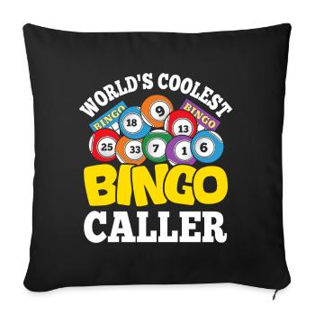 Le bingo le plus cool du monde Appel de jeu drôle Bingo - Housse de coussin décorative 45 x 45 cm - noir - Devant