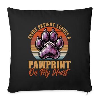 Veterinary Medicine Every Patient Animal Lover - Sofa pillowcase 17,3'' x 17,3'' (45 x 45 cm) - black - Front