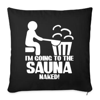 Spa Thermes Bien-être Sauna - Housse de coussin décorative 45 x 45 cm - noir - Devant