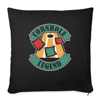 Cornhole Legend Spielbretter Sitzsack Professional - Sofakissenbezug 45 x 45 cm - Schwarz - Vorne