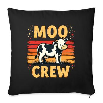 Cows Moo Cow Moo Cattle Dairy Cow Dairy Farmer - Sofa pillowcase 17,3'' x 17,3'' (45 x 45 cm) - black - Front