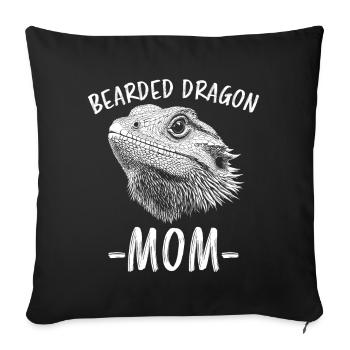 Bearded Dragon Saying Fun Funny Bearded Dragon Gift - Sofa pillowcase 17,3'' x 17,3'' (45 x 45 cm) - black - Front