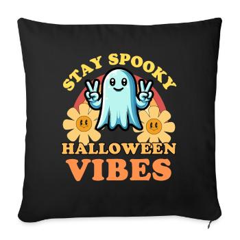 Stay Spooky Halloween Vibes - Sofa pillowcase 17,3'' x 17,3'' (45 x 45 cm) - black - Front