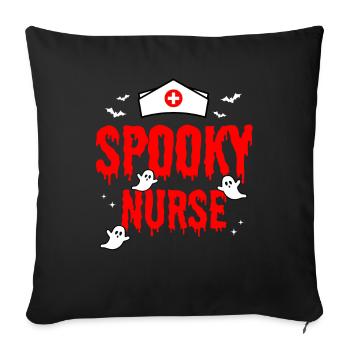 Infirmière effrayante - Halloween - Housse de coussin décorative 45 x 45 cm - noir - Devant