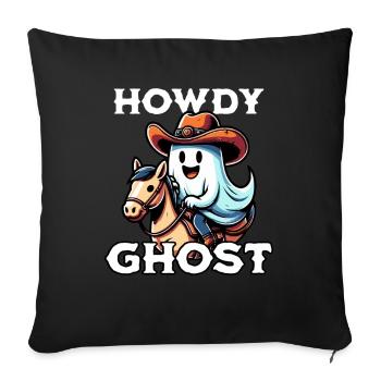 Howdy Ghost - Sofa pillowcase 17,3'' x 17,3'' (45 x 45 cm) - black - Front