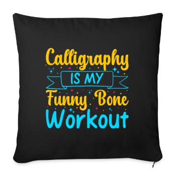 La calligraphie d’artiste cool est mon cadeau de peintre d’entraînement - Housse de coussin décorative 45 x 45 cm - noir - Devant