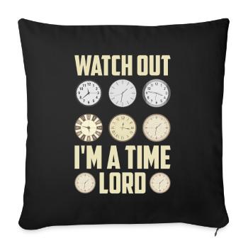 Watchmaker Watchmaking Horologist Horologies - Sofa pillowcase 17,3'' x 17,3'' (45 x 45 cm) - black - Front