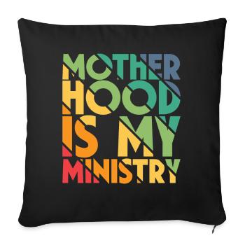 La maternité est mon ministère - Housse de coussin décorative 45 x 45 cm - noir - Devant