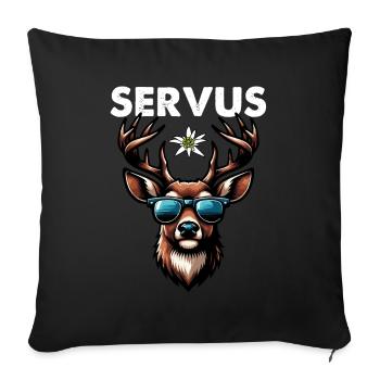 Servus - Folk Festival - Sofa pillowcase 17,3'' x 17,3'' (45 x 45 cm) - black - Front