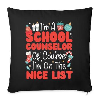 School Counselor Christmas I'm A - Sofakissenbezug 45 x 45 cm - Schwarz - Vorne