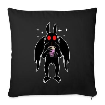 Mothman Bubble Tea - Sofa pillowcase 17,3'' x 17,3'' (45 x 45 cm) - black - Front