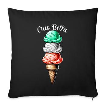 Ciao Bella - Housse de coussin décorative 45 x 45 cm - noir - Devant