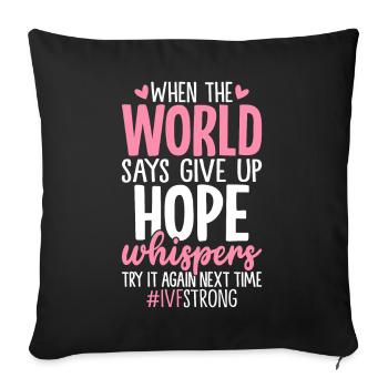 Funny IVF One in Eight Egg Retrieval Embryo - Sofa pillowcase 17,3'' x 17,3'' (45 x 45 cm) - black - Front