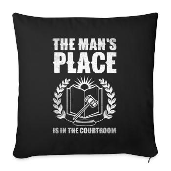 Lawyer Lawyer Court Public Prosecutor - Sofa pillowcase 17,3'' x 17,3'' (45 x 45 cm) - black - Front