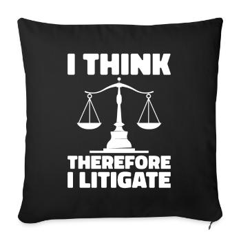 Lawyer Lawyer Court Public Prosecutor - Sofa pillowcase 17,3'' x 17,3'' (45 x 45 cm) - black - Front