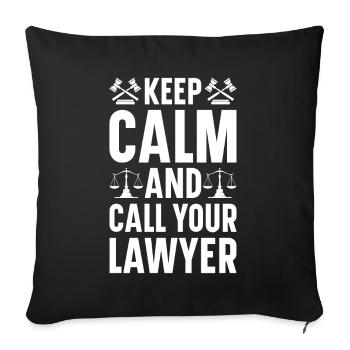 Lawyer Lawyer Court Public Prosecutor - Sofa pillowcase 17,3'' x 17,3'' (45 x 45 cm) - black - Front