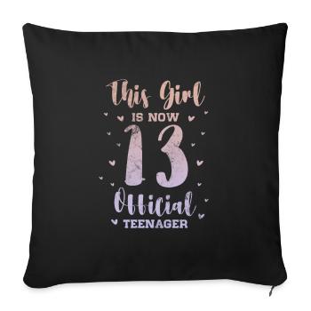 Teenager - Sofa pillowcase 17,3'' x 17,3'' (45 x 45 cm) - black - Front