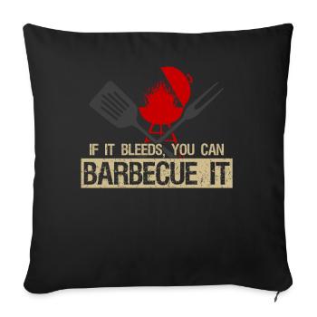 BBQ Barbecue Meat Steak - Sofa pillowcase 17,3'' x 17,3'' (45 x 45 cm) - black - Front