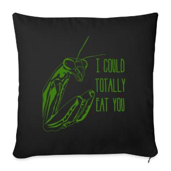 Praying Mantis Joke - Sofakissenbezug 45 x 45 cm - Schwarz - Vorne