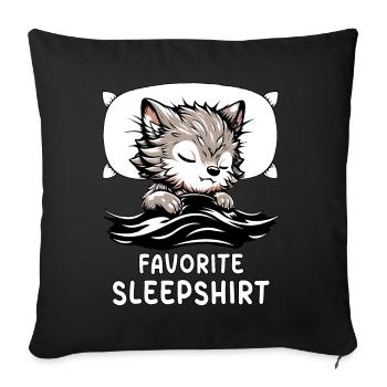 Werewolf Favorite Sleep - Sofakissenbezug 45 x 45 cm - Schwarz - Vorne