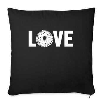 Donut Love Doughnut Maker Glazed Lover Donut - Sofa pillowcase 17,3'' x 17,3'' (45 x 45 cm) - black - Front