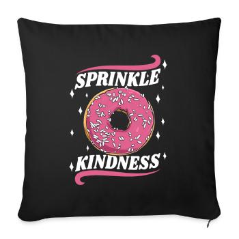 Streusel Freundlichkeit Donut-Maker Glasierter Liebhaber - Sofakissenbezug 45 x 45 cm - Schwarz - Vorne