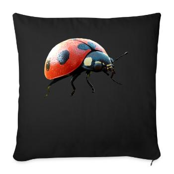 Ladybug Ladybug Insects Colorful Cute Ladybugs - Sofa pillowcase 17,3'' x 17,3'' (45 x 45 cm) - black - Front