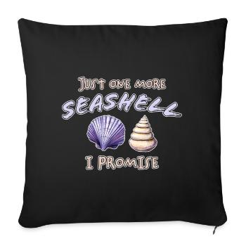 Seashells Beach Shells Shell Collector Gift - Sofa pillowcase 17,3'' x 17,3'' (45 x 45 cm) - black - Front
