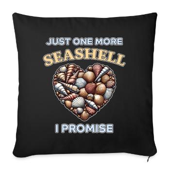 Seashells Beach Shells Shell Collector Gift - Sofa pillowcase 17,3'' x 17,3'' (45 x 45 cm) - black - Front